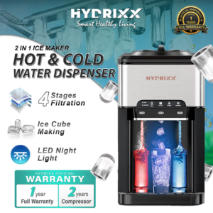 HYDRIXX 3-in-1 Ice Making Hot & Cold Water Purifier HIC-20 with 4 Stage Filtration