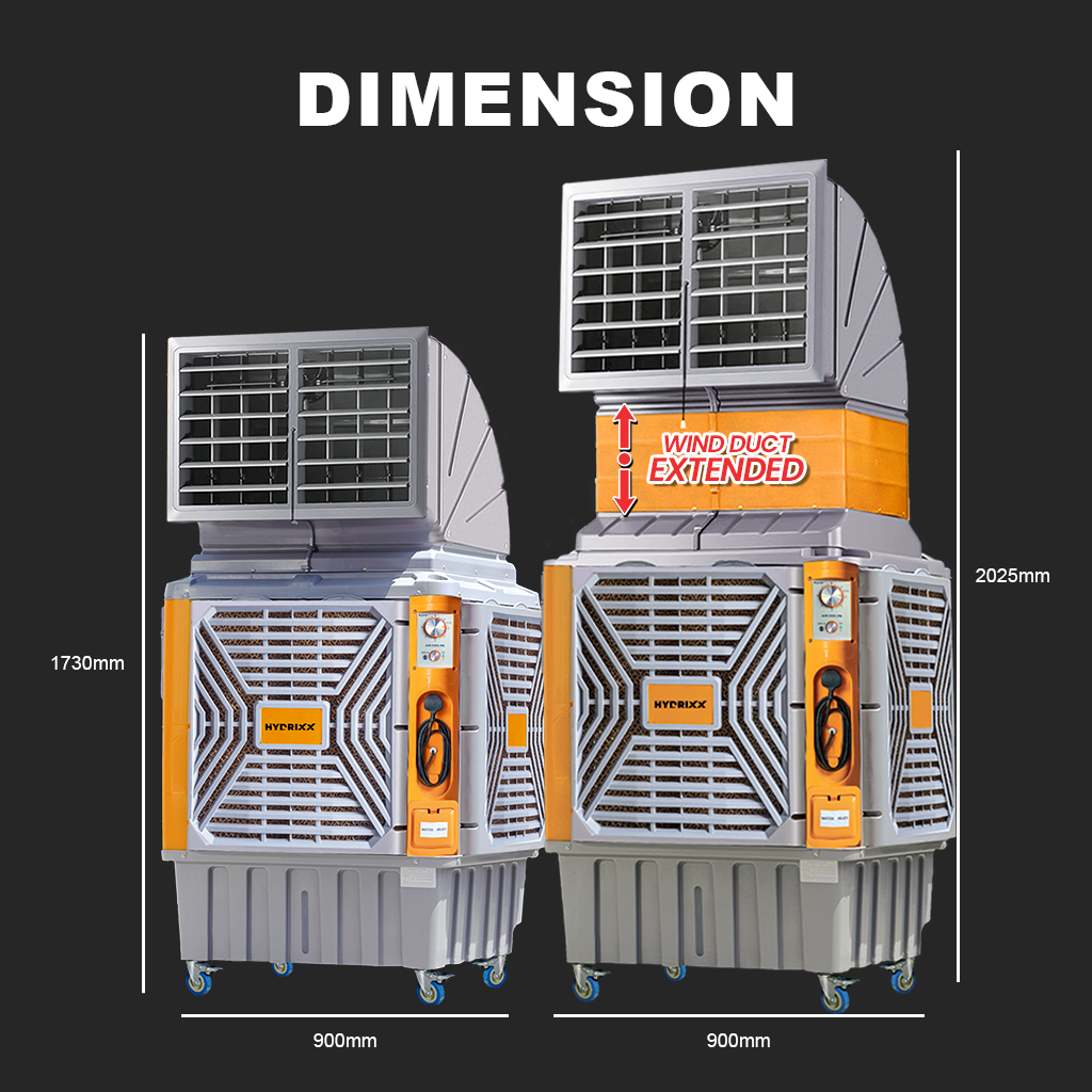 【150L】Industrial Air Cooler CG748 Heavy Duty Cooling Fan with Portable Wheel - Image 3