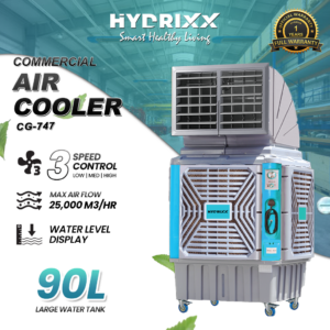 【90L】Industrial Air Cooler CG7487 Heavy Duty Cooling Fan with Portable Wheel