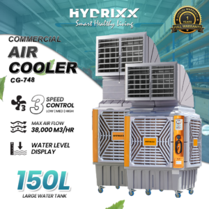 【150L】Industrial Air Cooler CG748 Heavy Duty Cooling Fan with Portable Wheel
